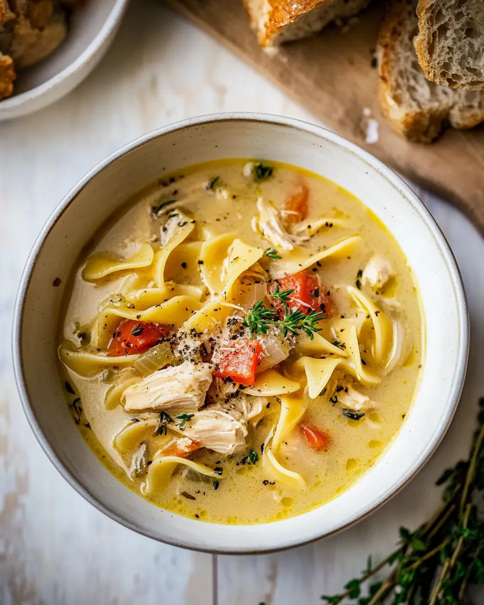 Creamy Homestyle Chicken Noodle Soup