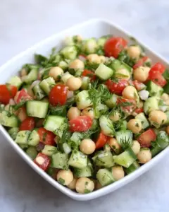 Creamy Israeli Salad with Dill