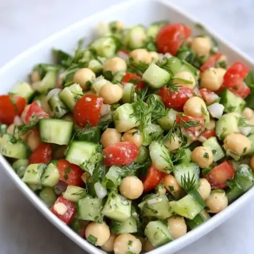 Creamy Israeli Salad with Dill