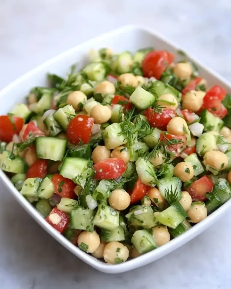 Creamy Israeli Salad with Dill