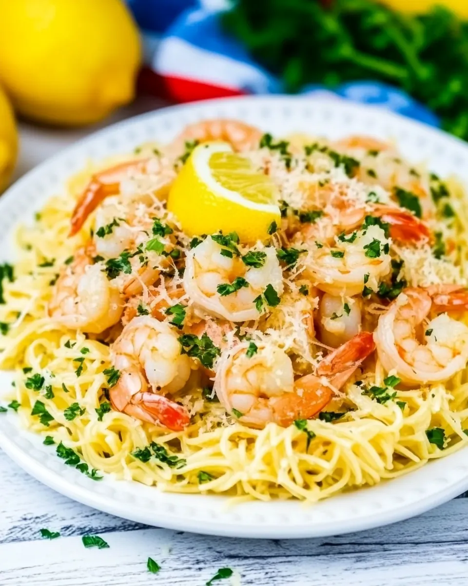 Creamy Lemon Shrimp Pasta