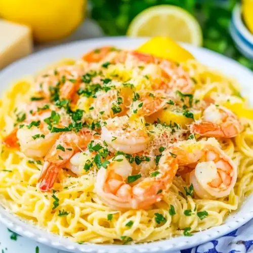 Creamy Lemon Shrimp Pasta