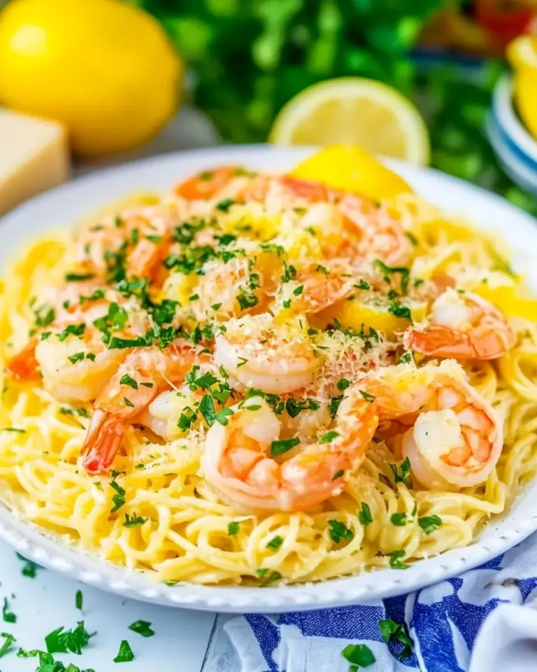 Creamy Lemon Shrimp Pasta