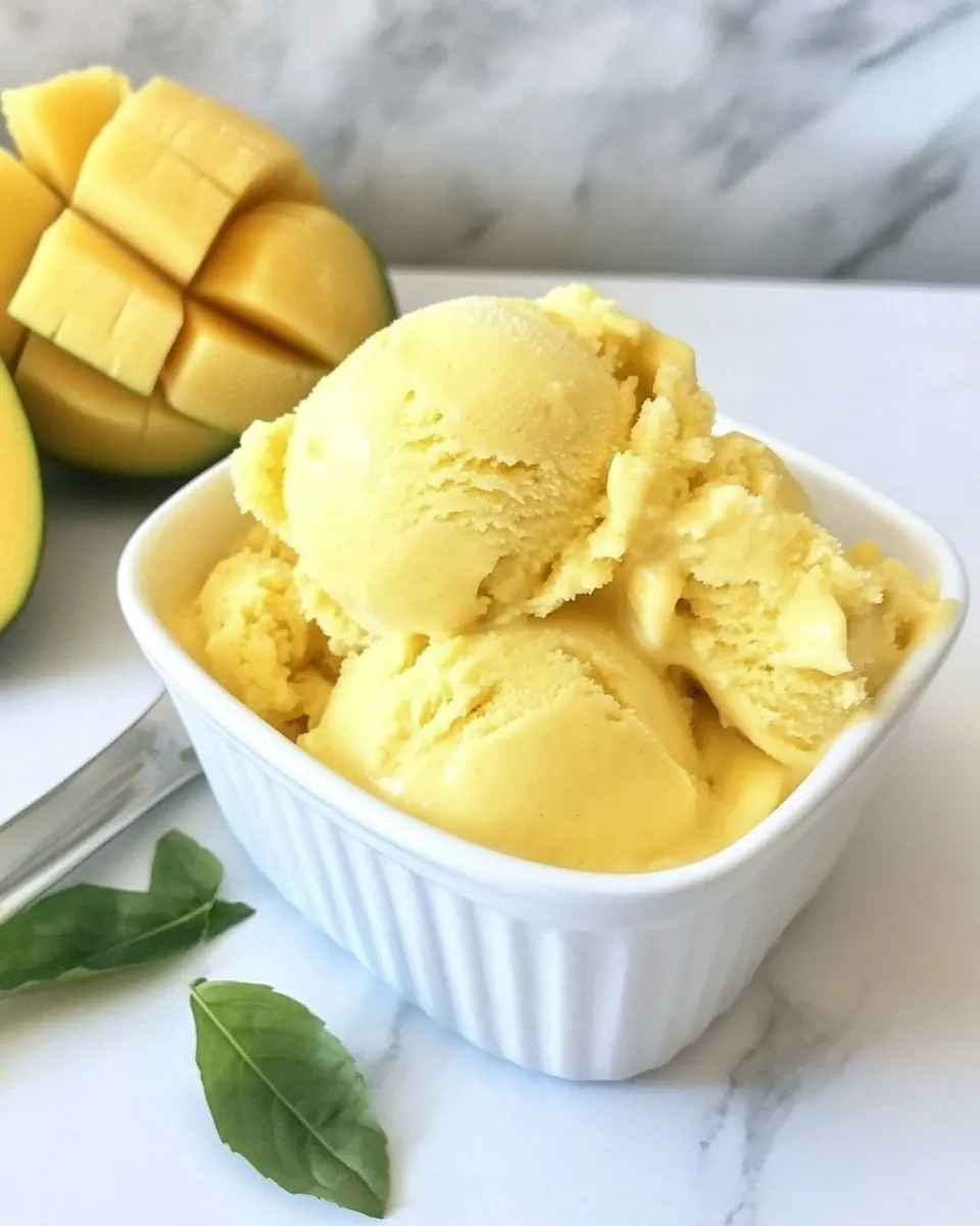 Creamy Mango Ice Cream
