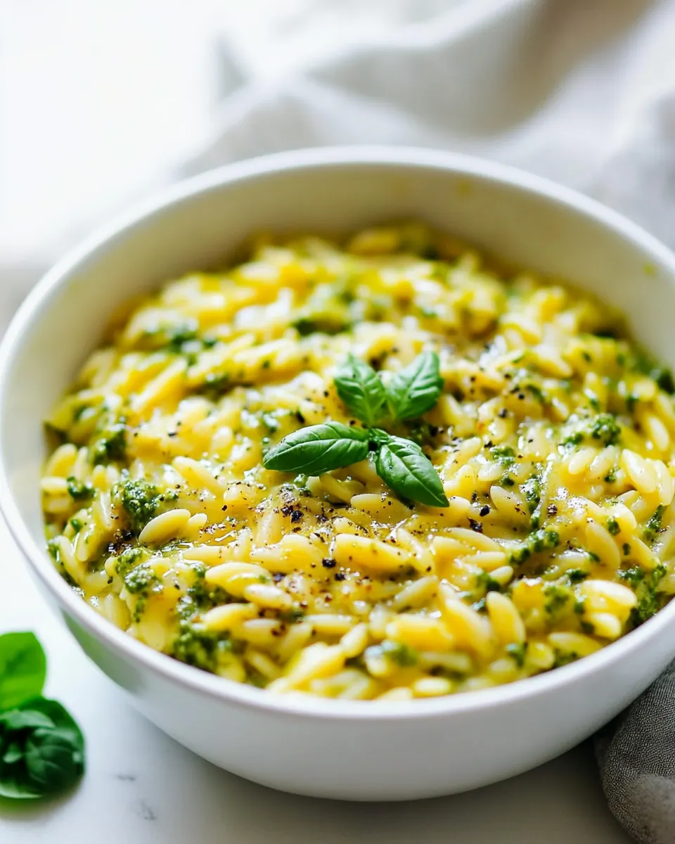 Creamy Pesto Orzo