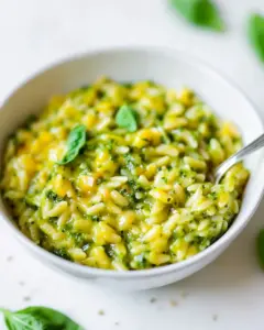 Creamy Pesto Orzo