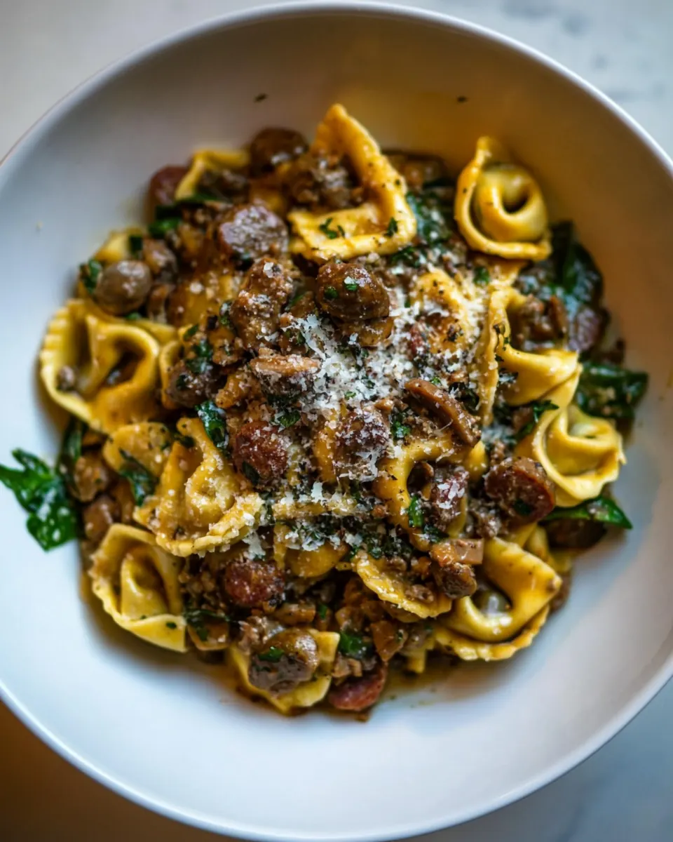 Creamy Sausage Mushroom Fennel Tortellini