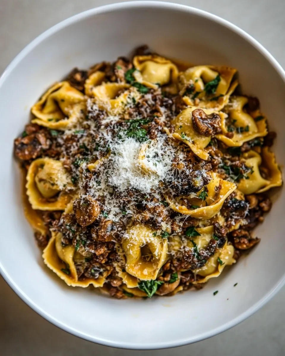 Creamy Sausage Mushroom Fennel Tortellini