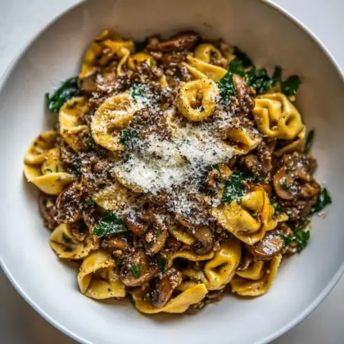 Creamy Sausage Mushroom Fennel Tortellini
