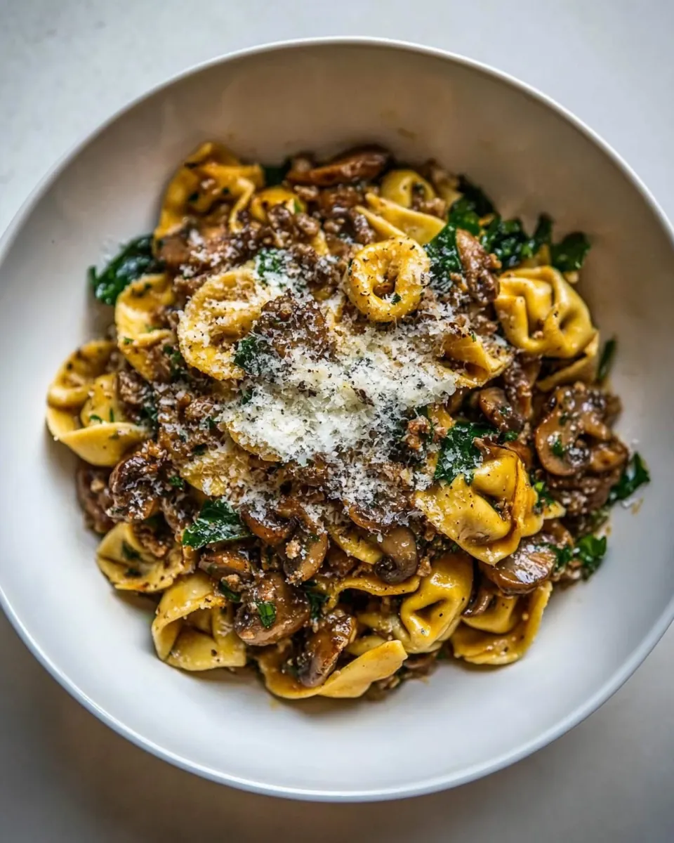 Creamy Sausage Mushroom Fennel Tortellini