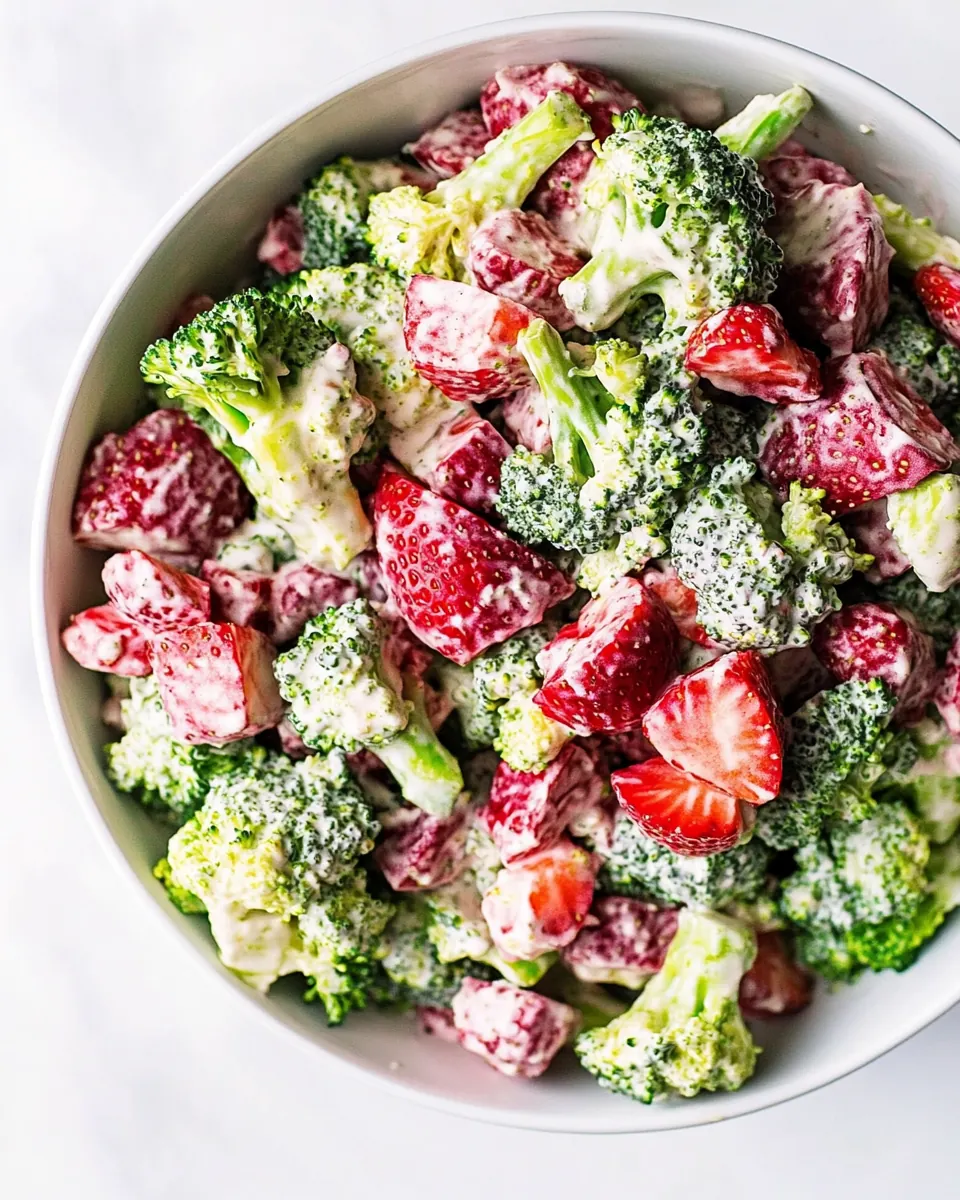 Creamy Strawberry Broccoli Salad