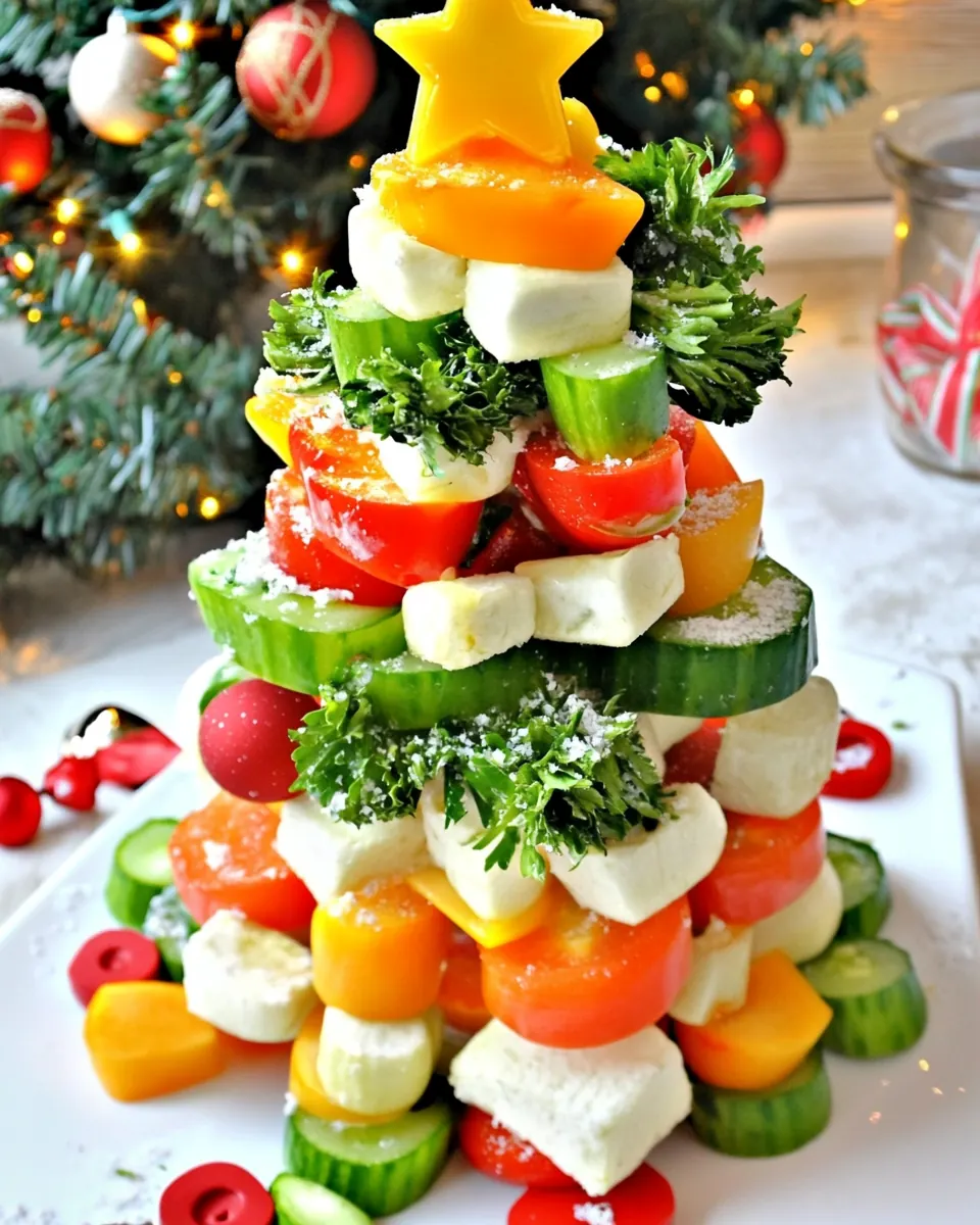 Crescent Veggie Christmas Tree