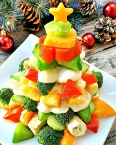 Crescent Veggie Christmas Tree