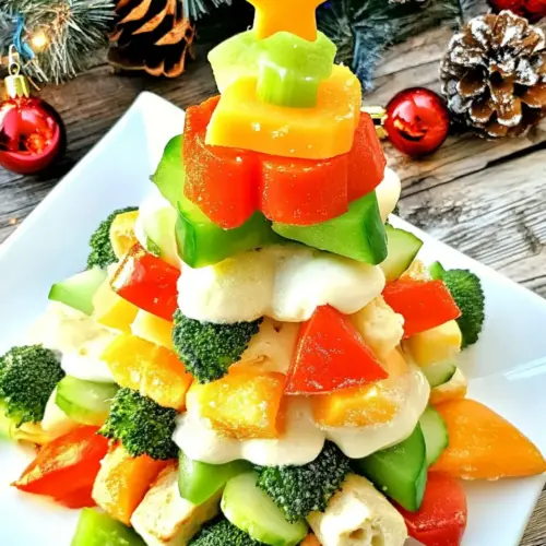 Crescent Veggie Christmas Tree