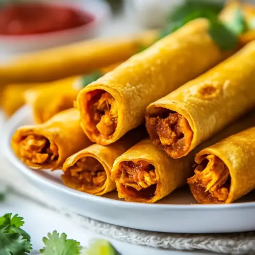 Crispy Baked Chicken Taquitos