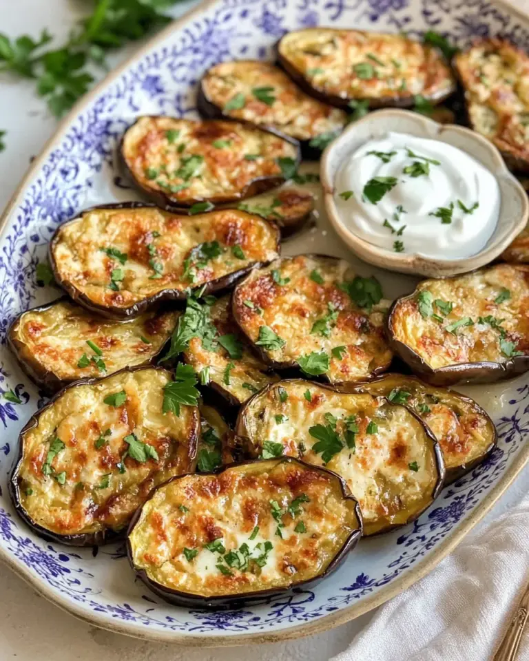 Crispy Baked Eggplant with Yogurt Garlic Sauce