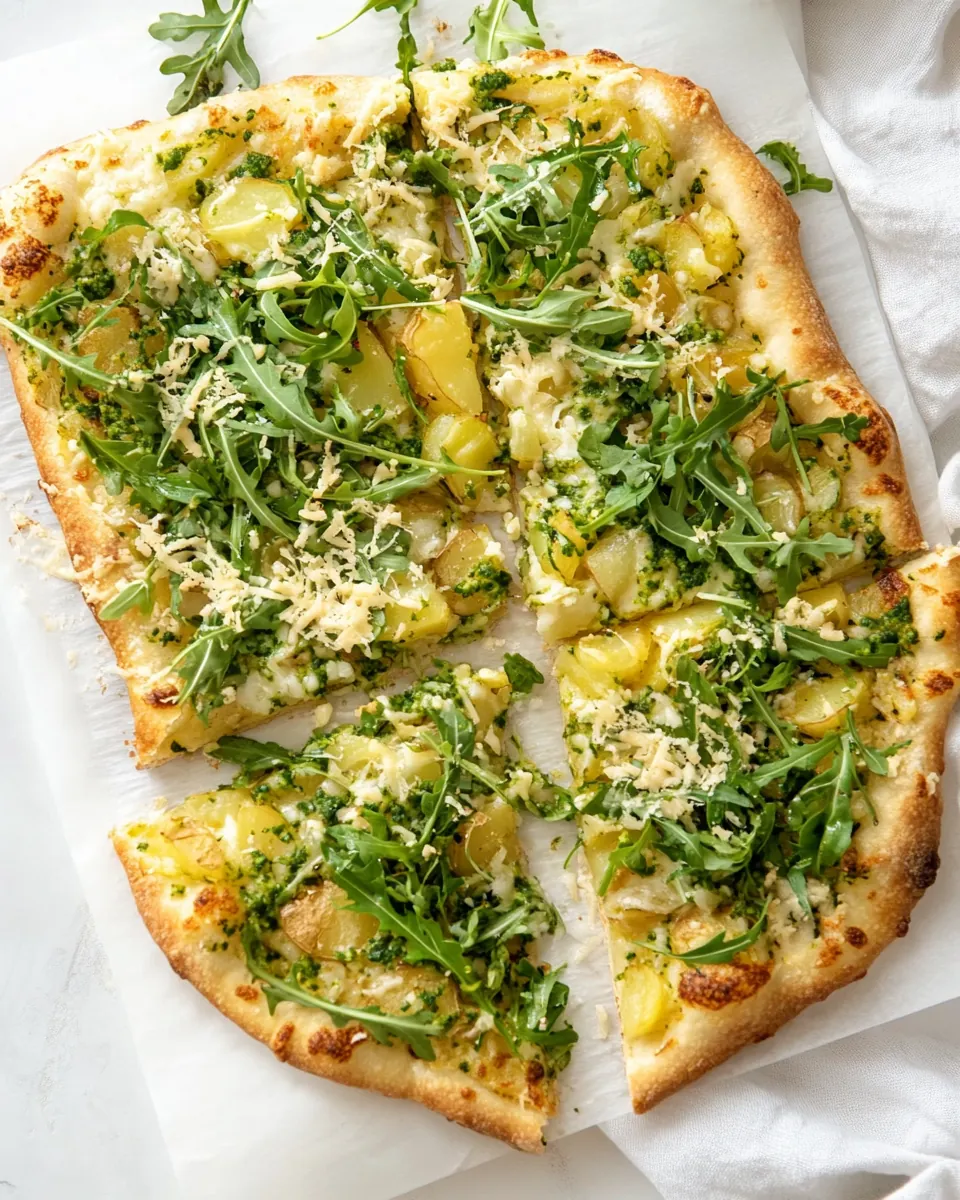 Crispy Potato Gruyere Pizza with Arugula