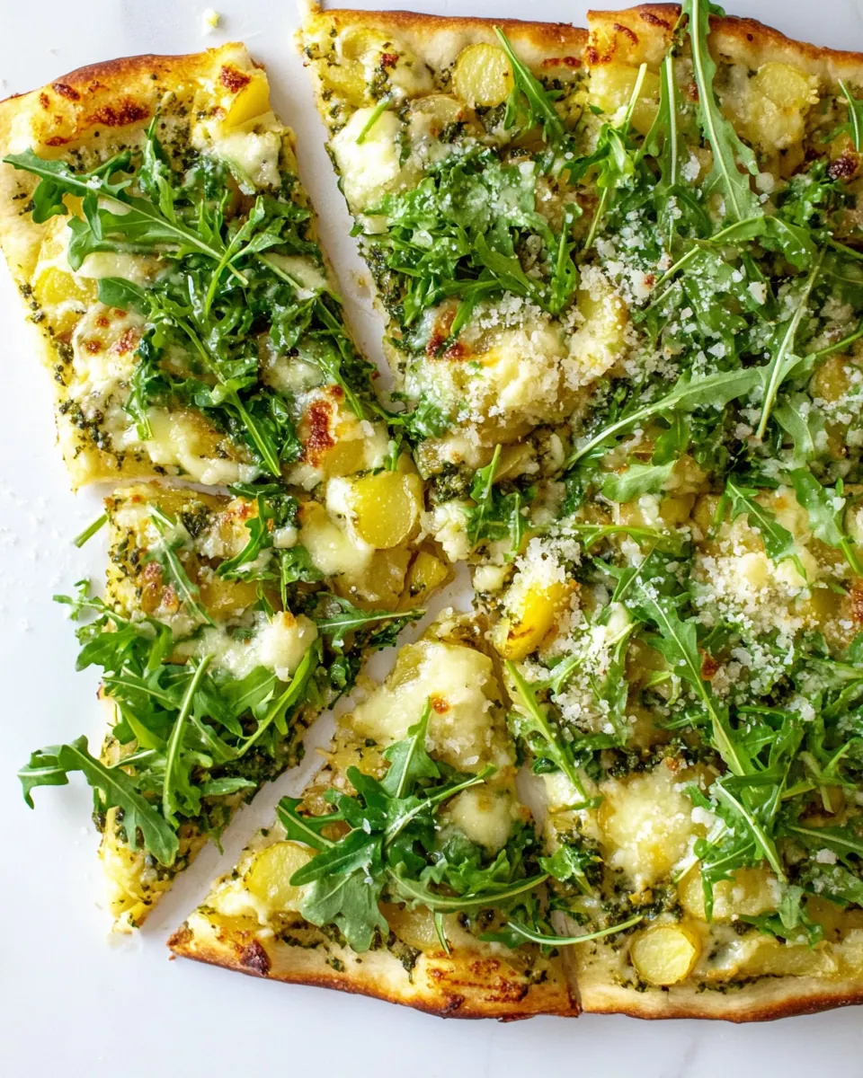 Crispy Potato Gruyere Pizza with Arugula