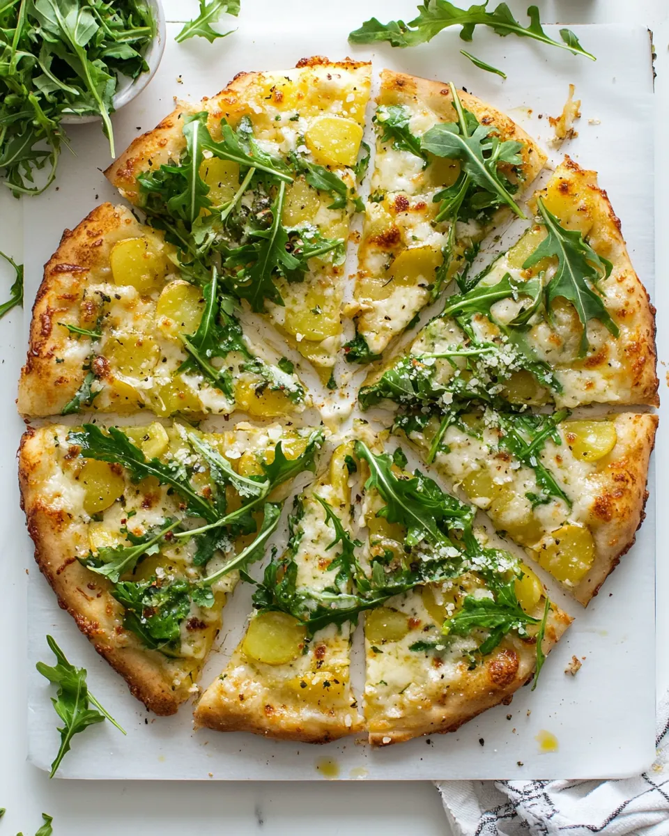 Crispy Potato Gruyere Pizza with Arugula