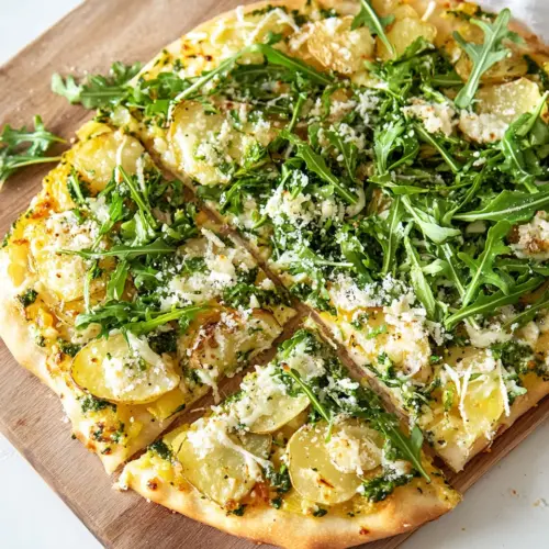 Crispy Potato Gruyere Pizza with Arugula
