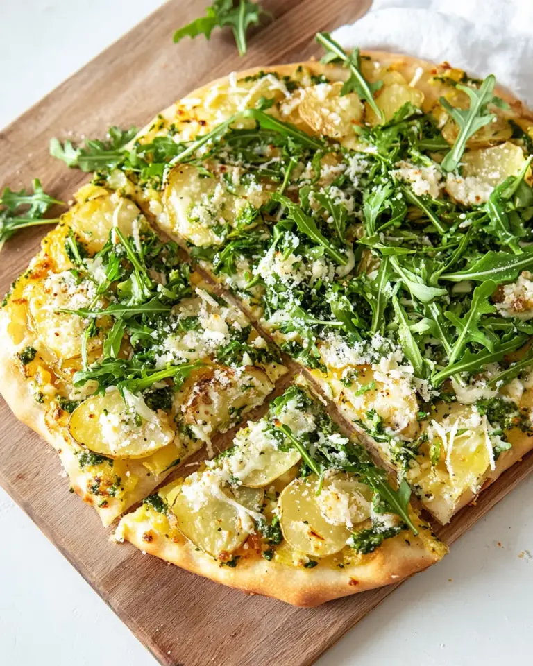 Crispy Potato Gruyere Pizza with Arugula