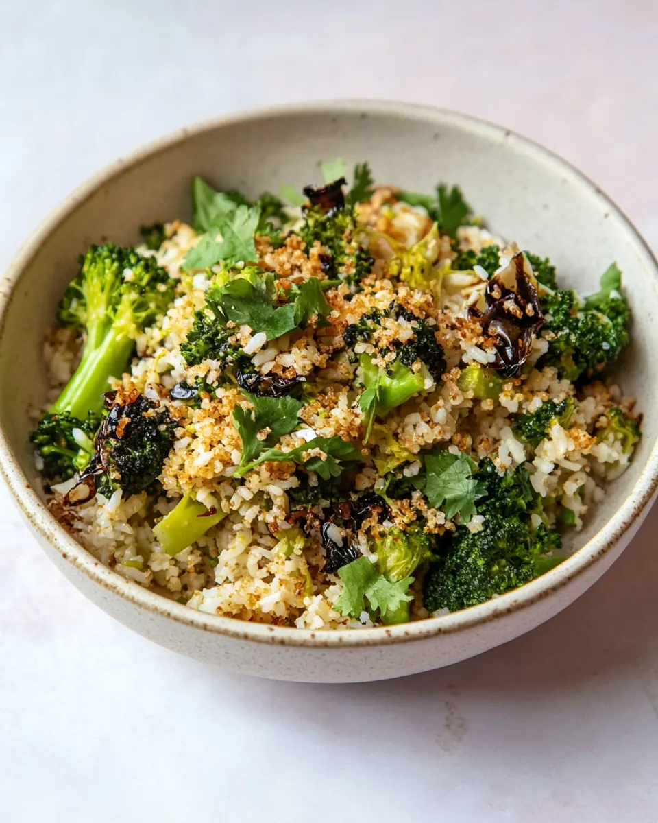 Crispy Rice Salad with Broccoli