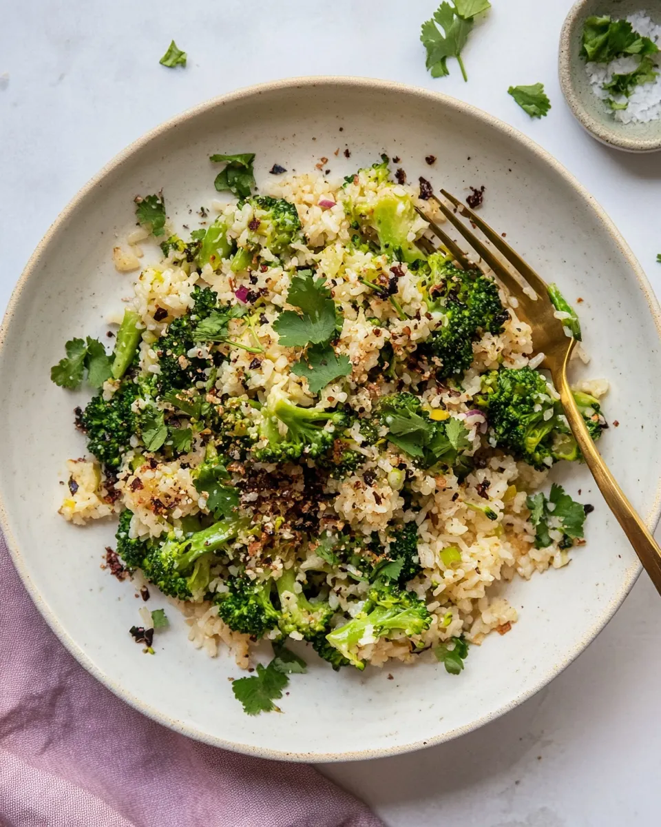 Crispy Rice Salad with Broccoli