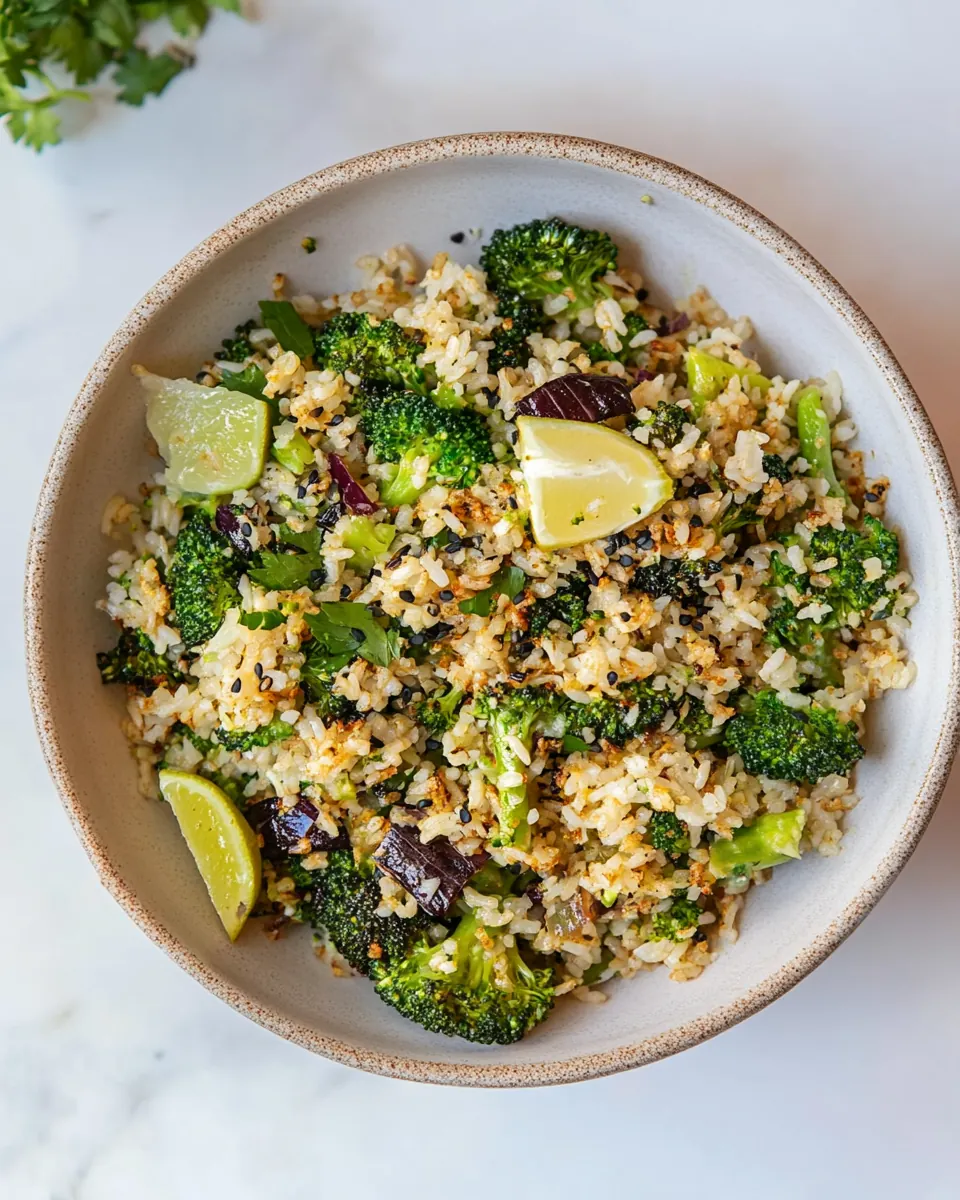 Crispy Rice Salad with Broccoli