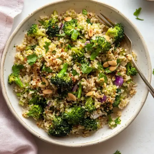 Crispy Rice Salad with Broccoli