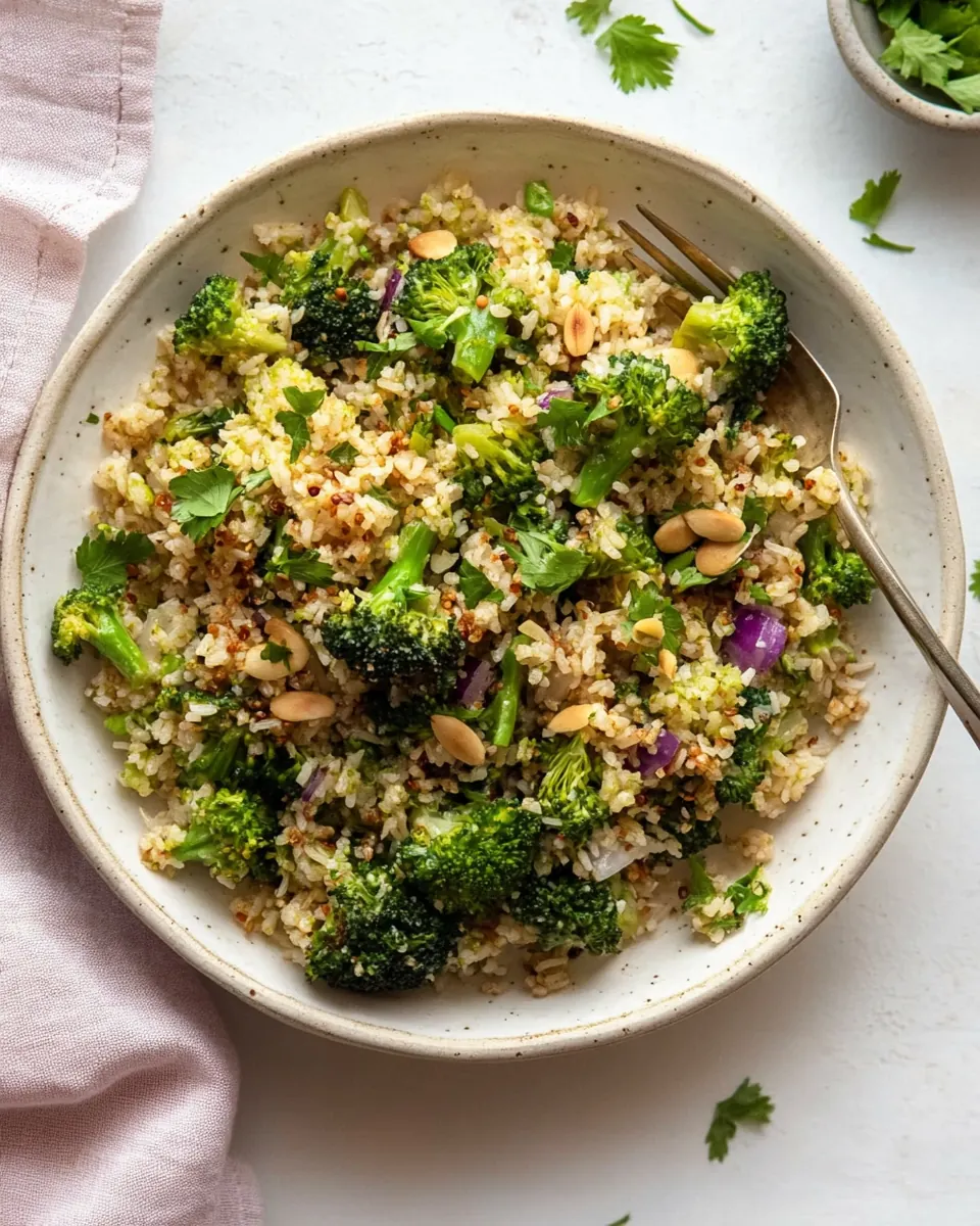 Crispy Rice Salad with Broccoli