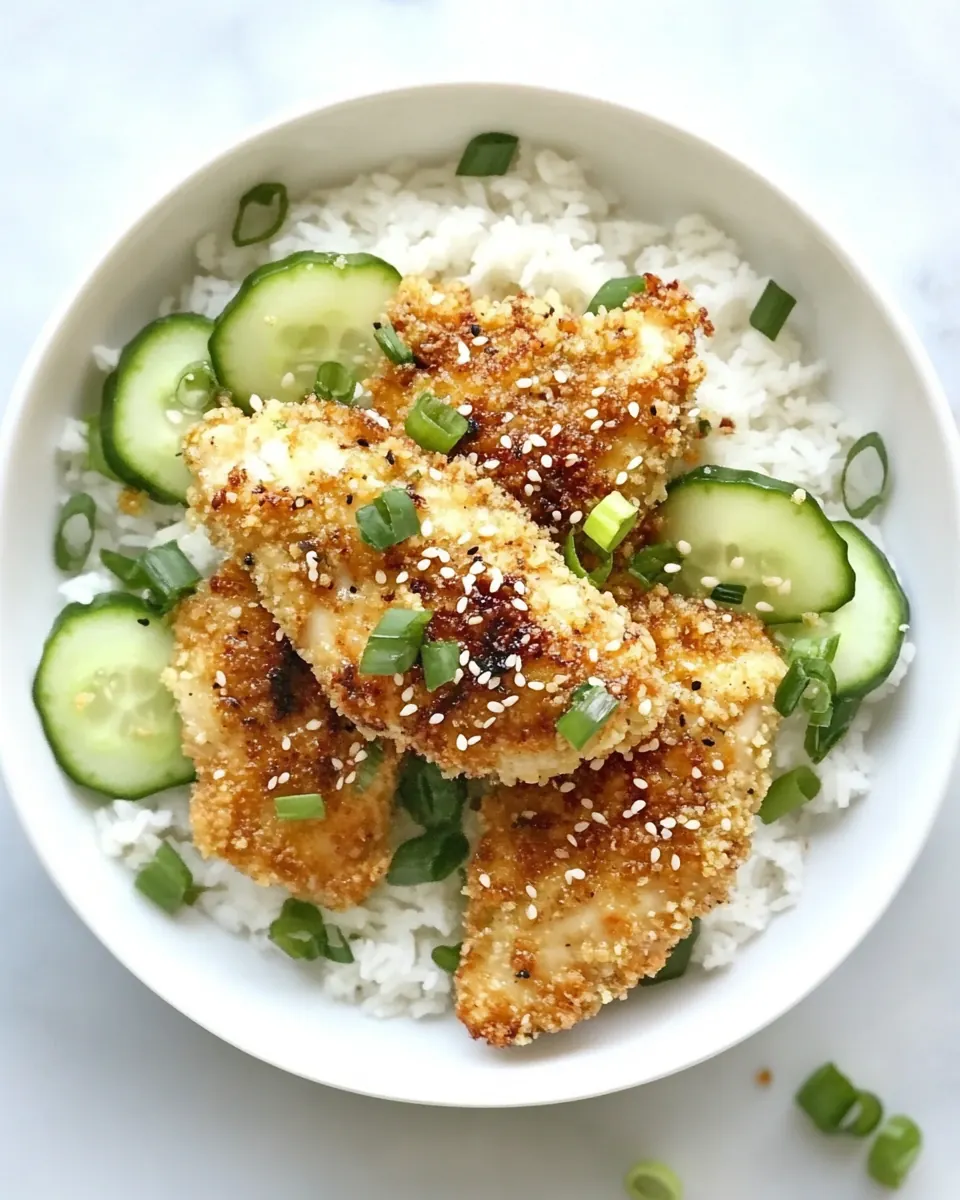 Crispy Togarashi Chicken with Sesame Cucumber Relish