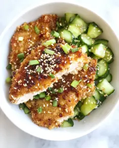 Crispy Togarashi Chicken with Sesame Cucumber Relish
