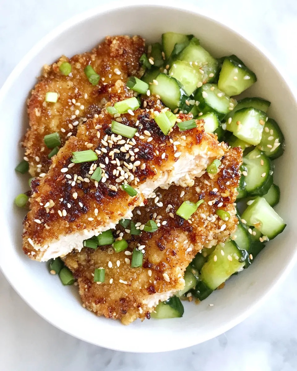 Crispy Togarashi Chicken with Sesame Cucumber Relish