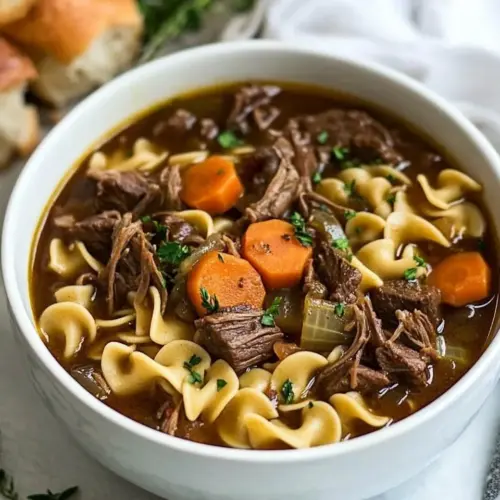 Crock Pot Beef and Noodle Soup