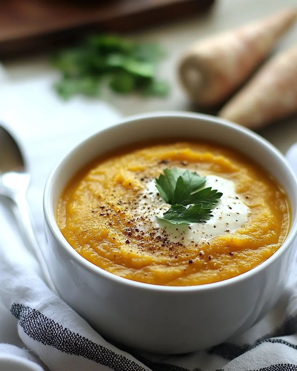 Crock Pot Butternut Squash and Parsnip Soup