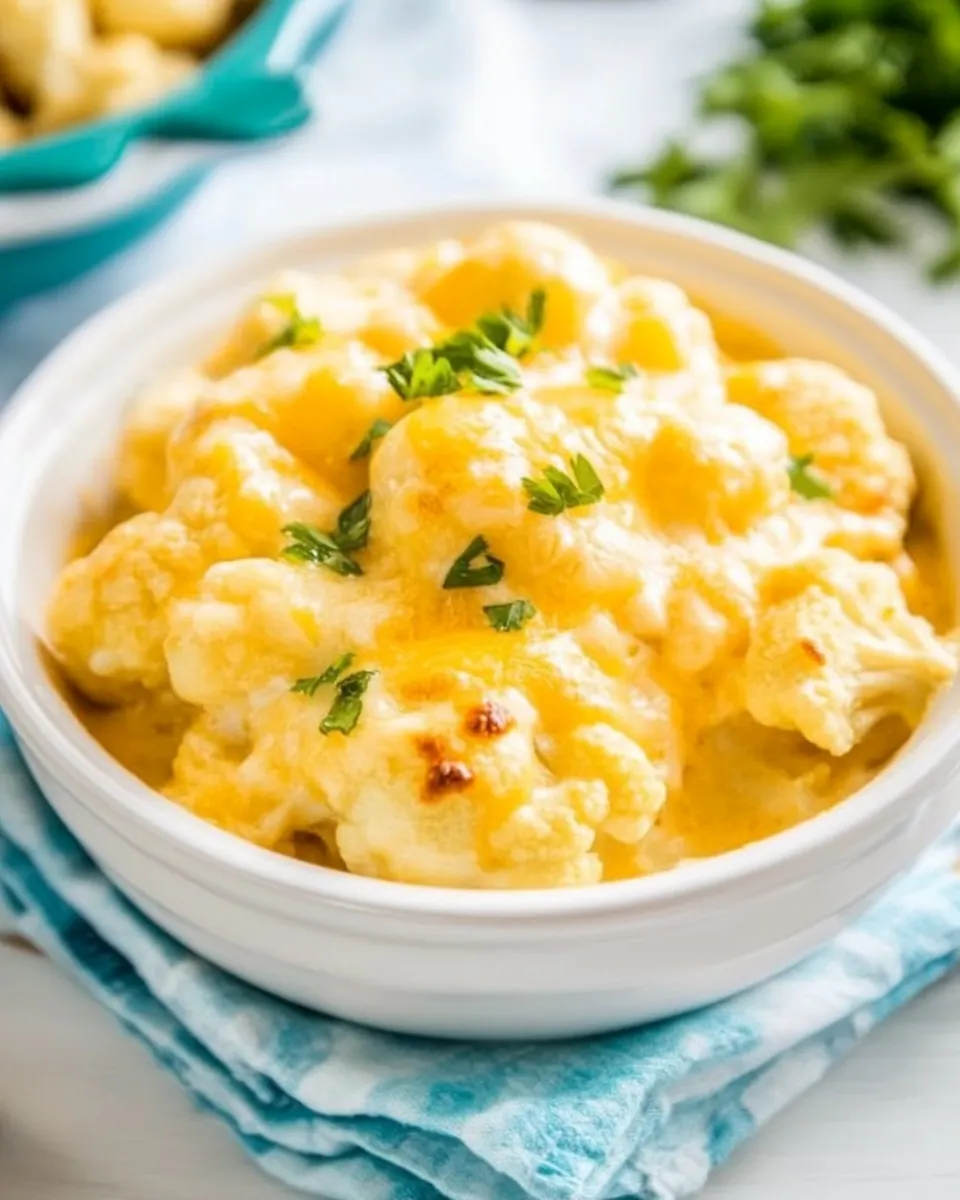 Crock Pot Cauliflower and Cheese