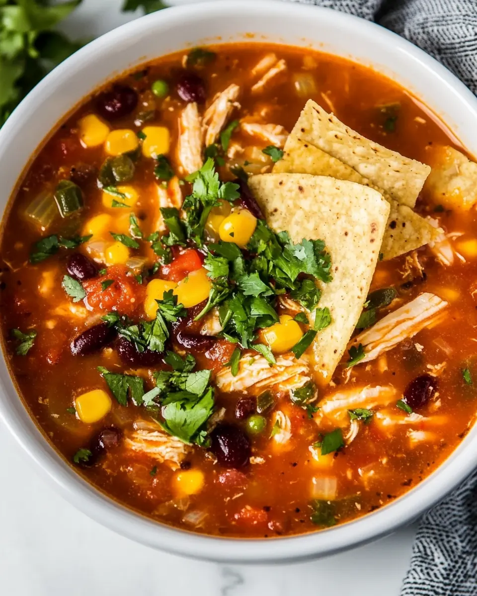 Crock Pot Chicken Tortilla Soup