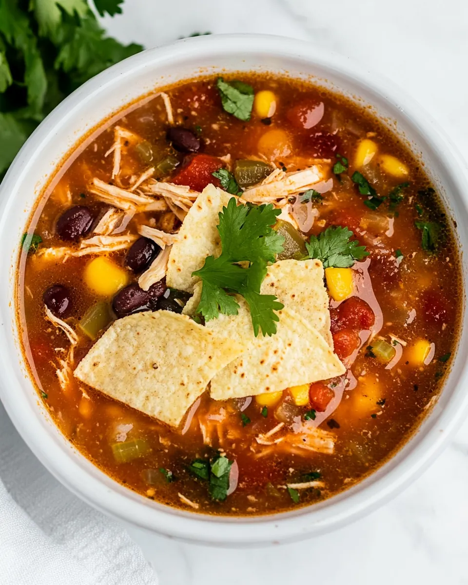 Crock Pot Chicken Tortilla Soup