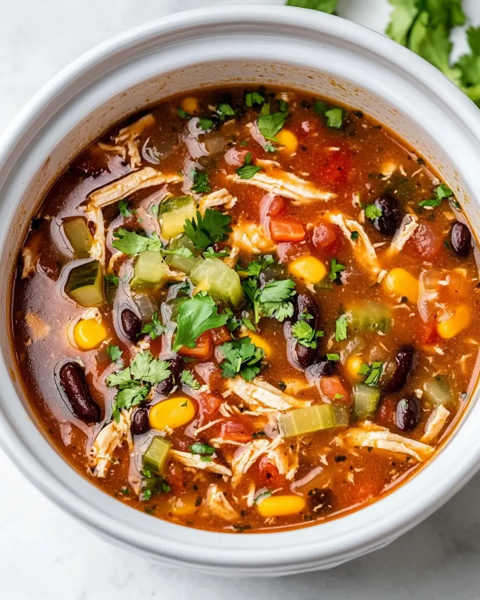 Crock Pot Chicken Tortilla Soup