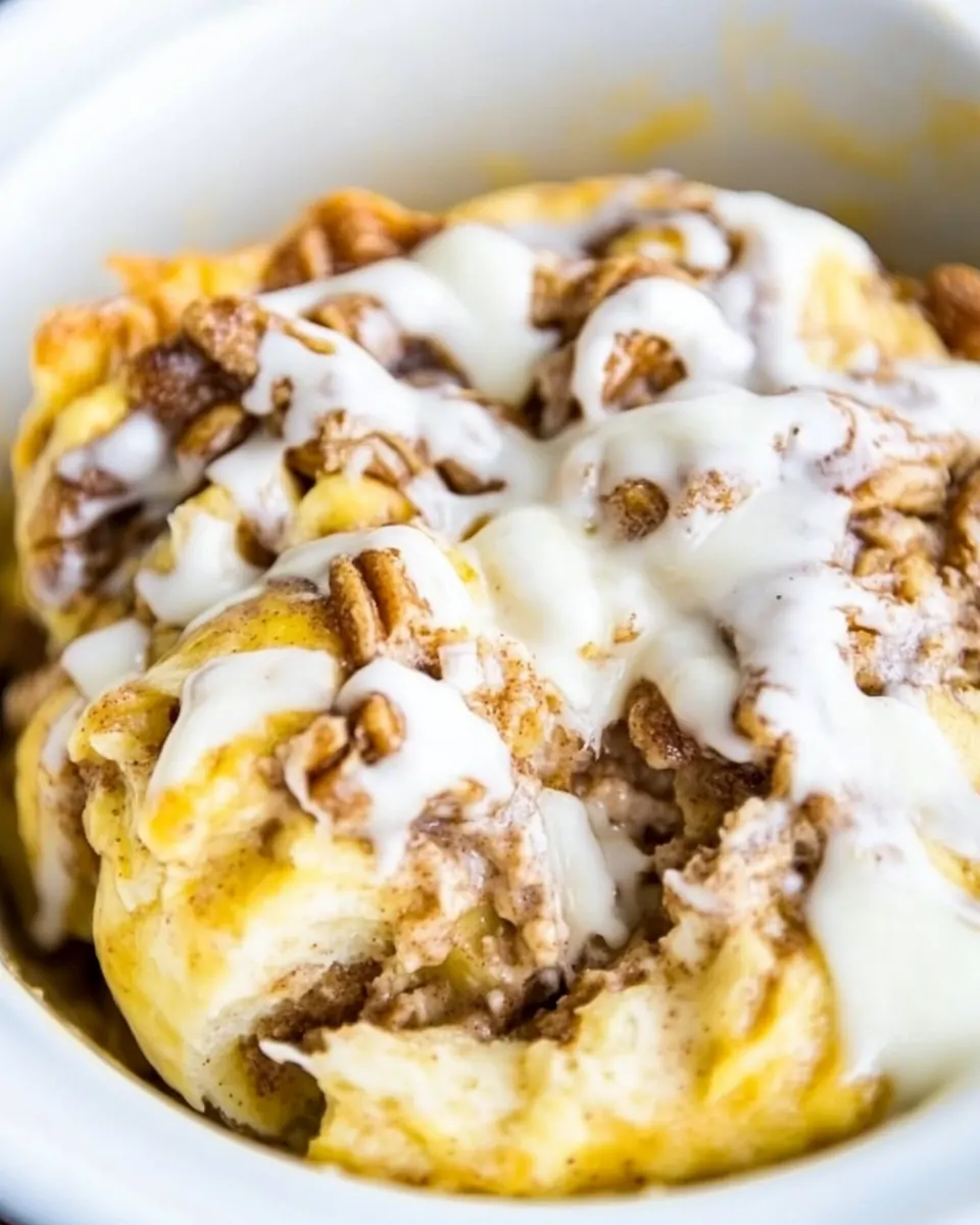 Crock Pot Cinnamon Roll Casserole