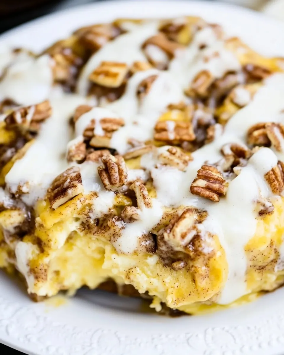 Crock Pot Cinnamon Roll Casserole