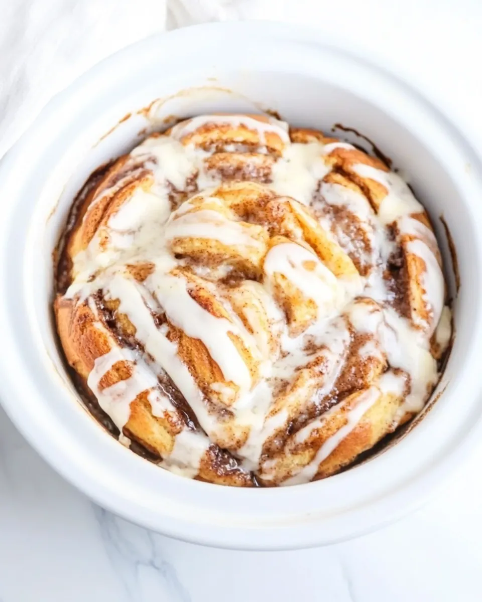Crock Pot Cinnamon Roll Casserole