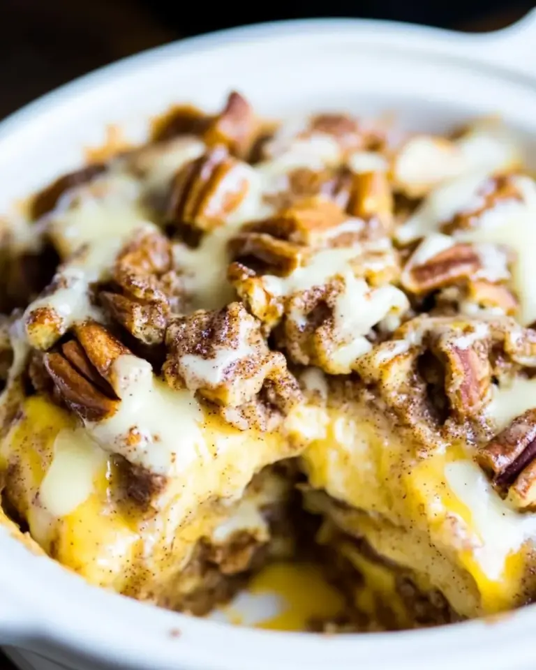 Crock Pot Cinnamon Roll Casserole