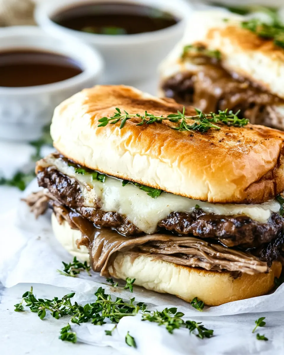 Crock Pot French Dip Sandwiches