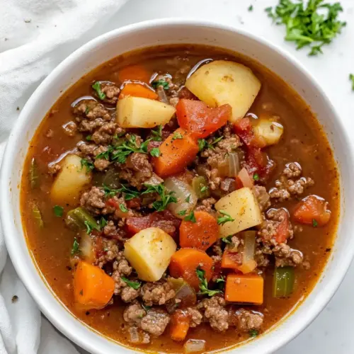 Crock Pot Hamburger Soup