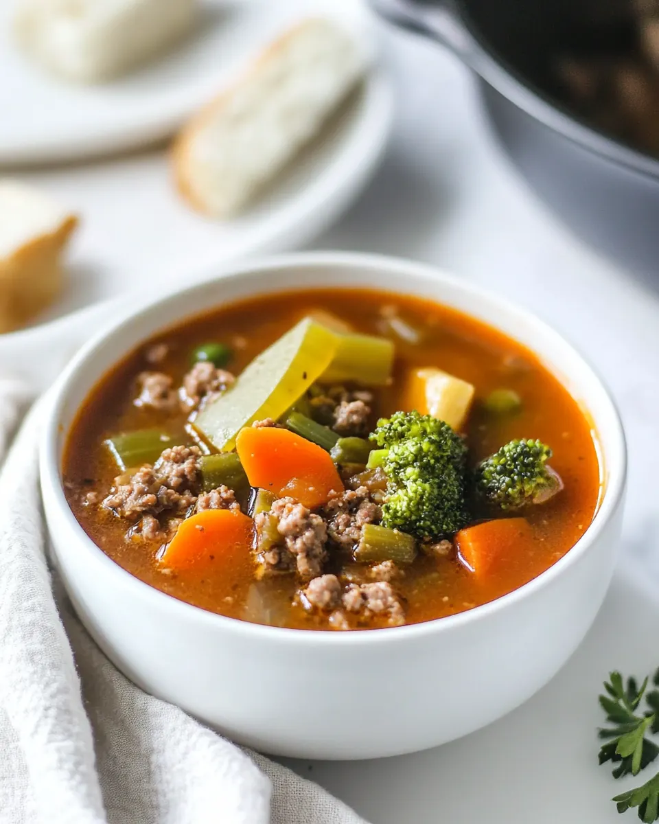 Crock Pot Hamburger Soup