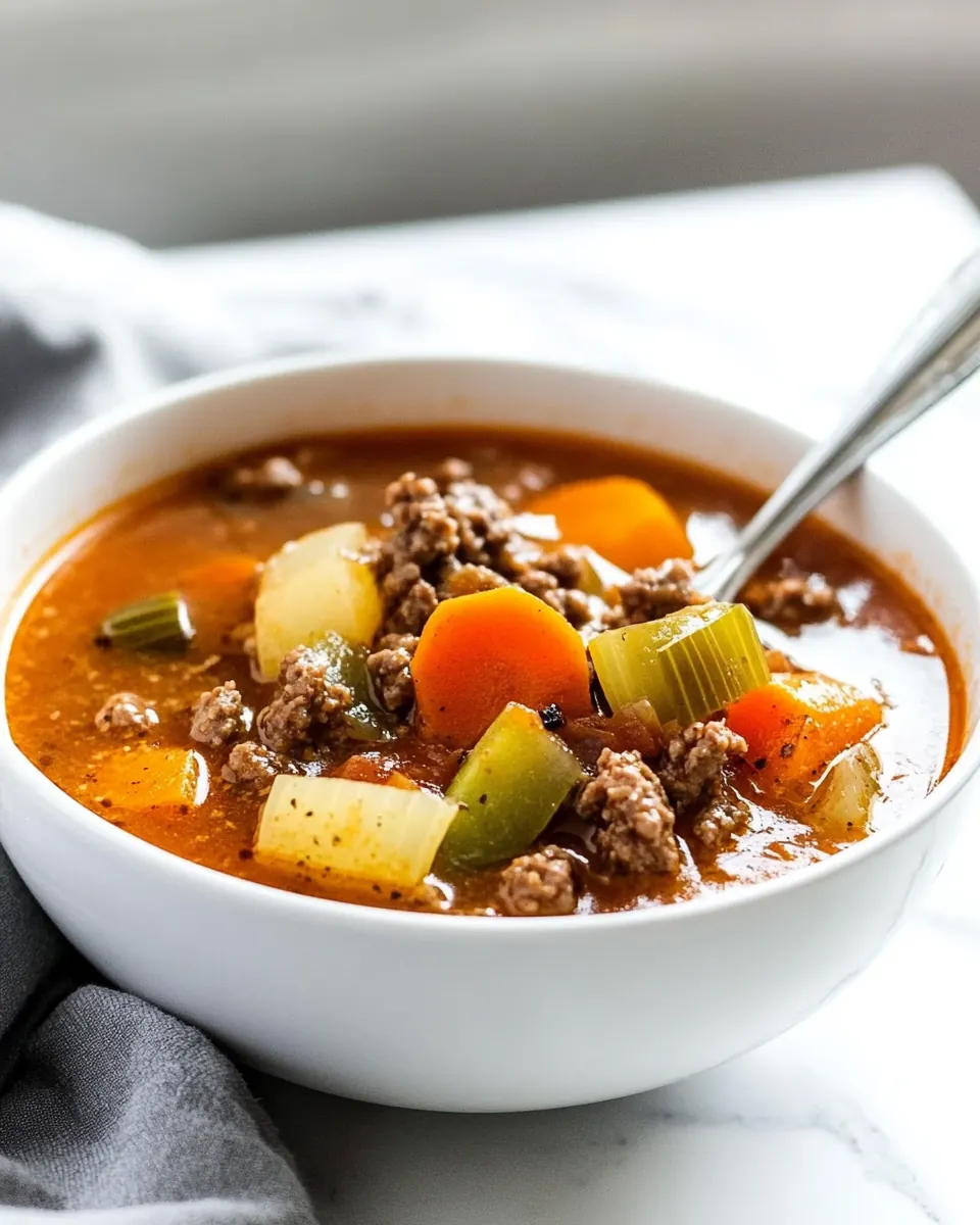 Crock Pot Hamburger Soup