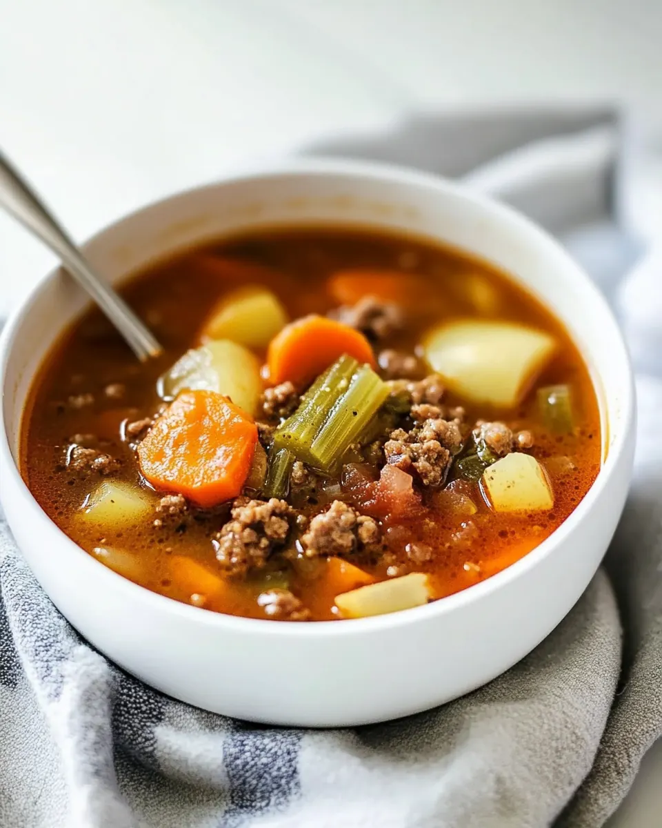 Crock Pot Hamburger Soup
