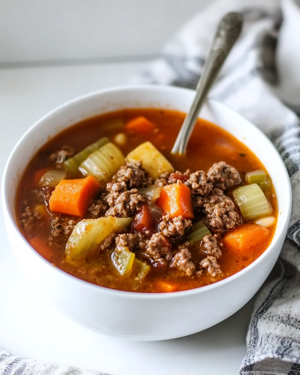 Crock Pot Hamburger Soup