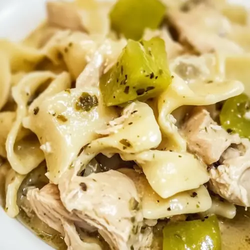 Crock Pot Mississippi Chicken and Noodles